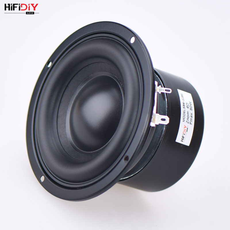 Home Cinema Speakers - HIFIDIY AUDIO 4.5 inch 80W Round