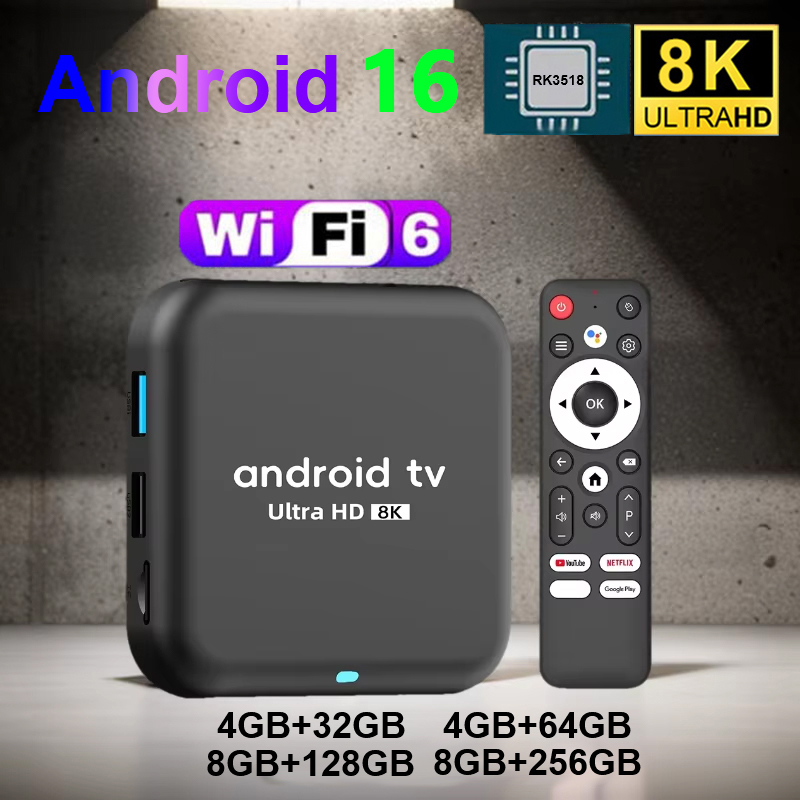 Android 16 TV Box Q18 RK 3518  - Home Cinema Google 리뷰 및 가격