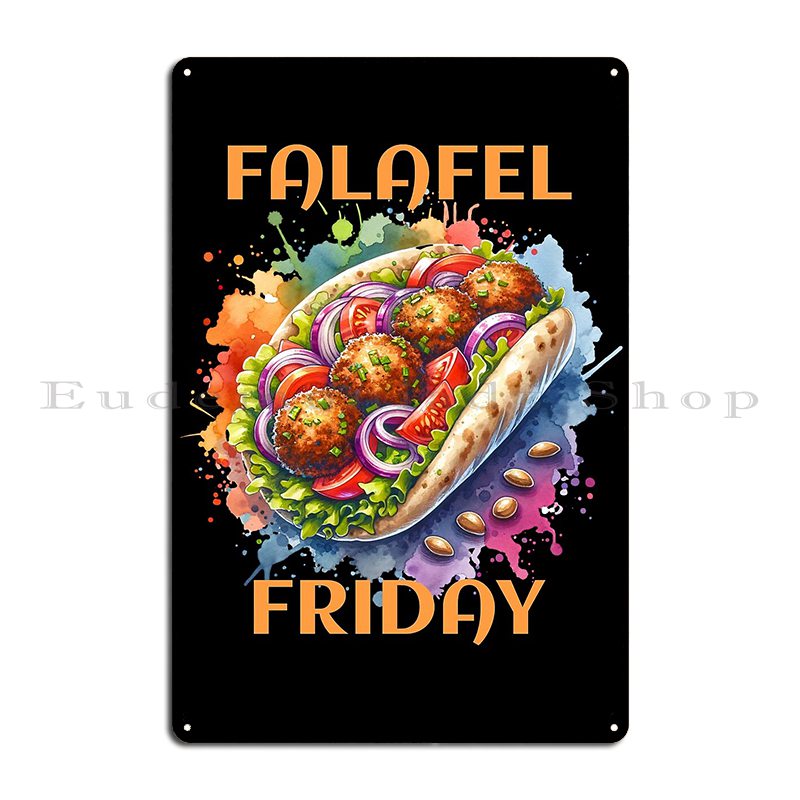 Watercolor Falafel Friday Holi - Home Cinema Wall Design 리뷰 및 가격