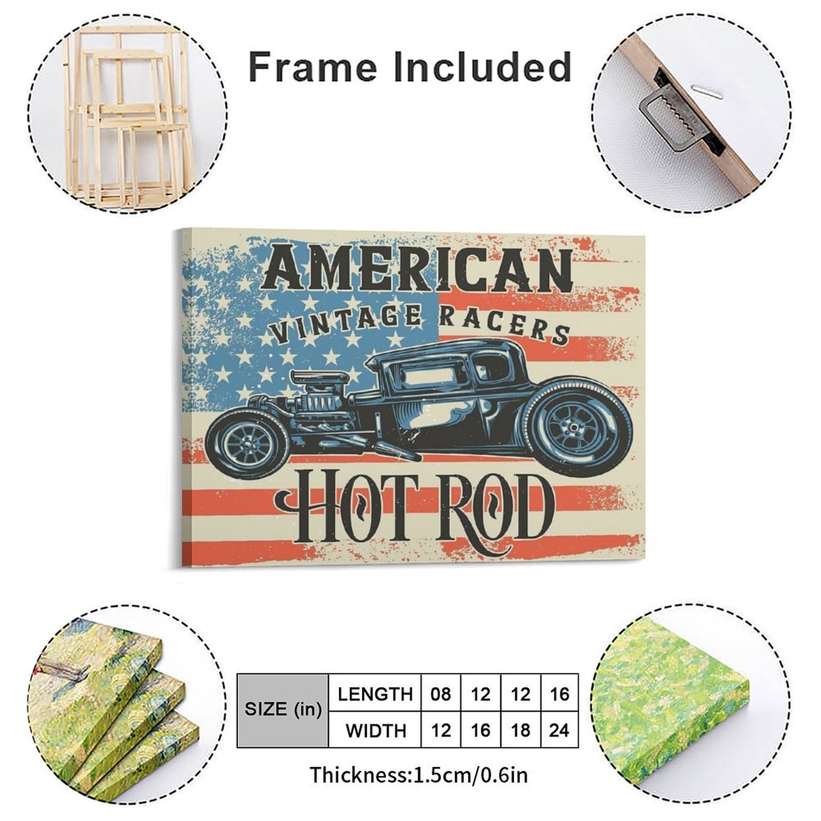 American Hot Rod Canvas Painti - Home Cinema Wall Design 리뷰 및 가격