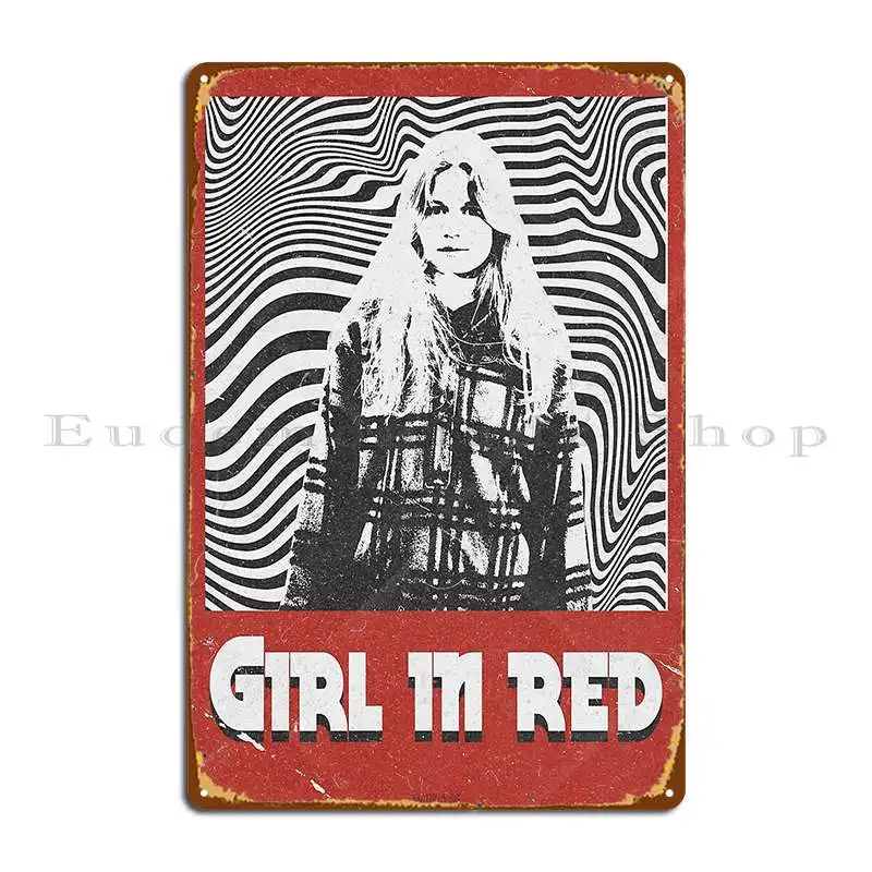 Girl In Red Retro Metal Plaque - Home Cinema Wall Design 리뷰 및 가격