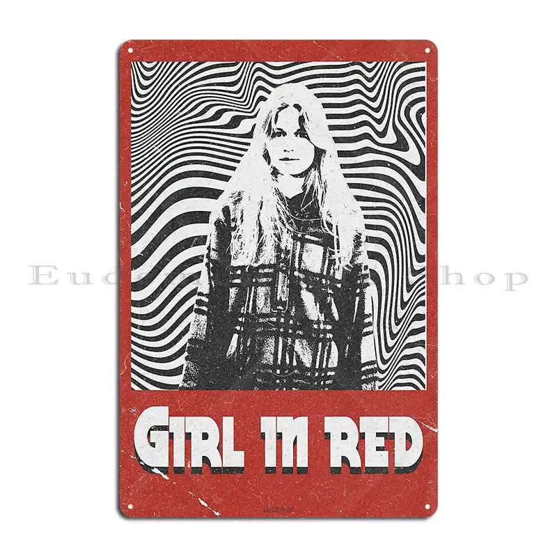 Girl In Red Retro Metal Plaque - Home Cinema Wall Design 리뷰 및 가격