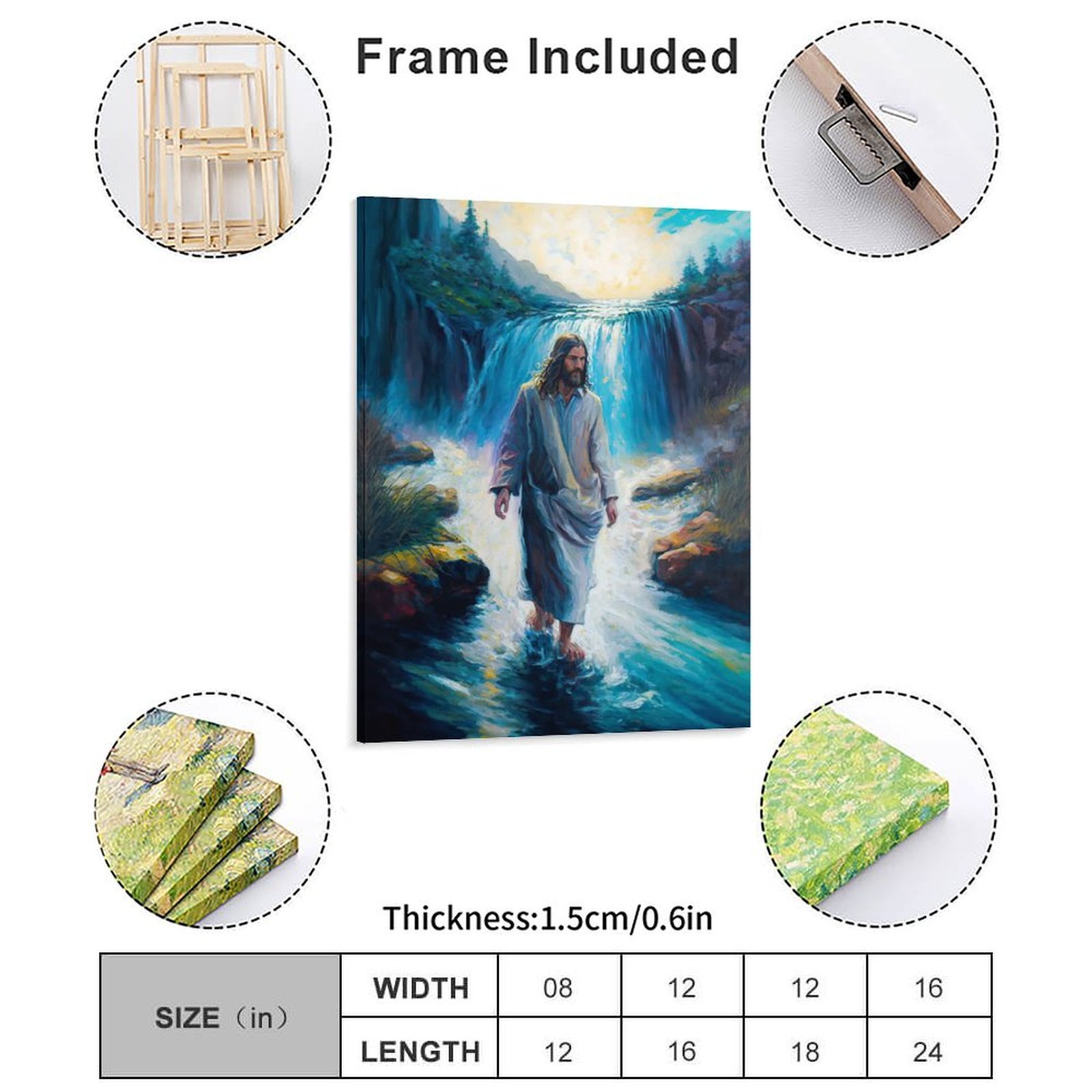 Waterwalking Jesus Canvas Pain - Home Cinema Wall Design 리뷰 및 가격