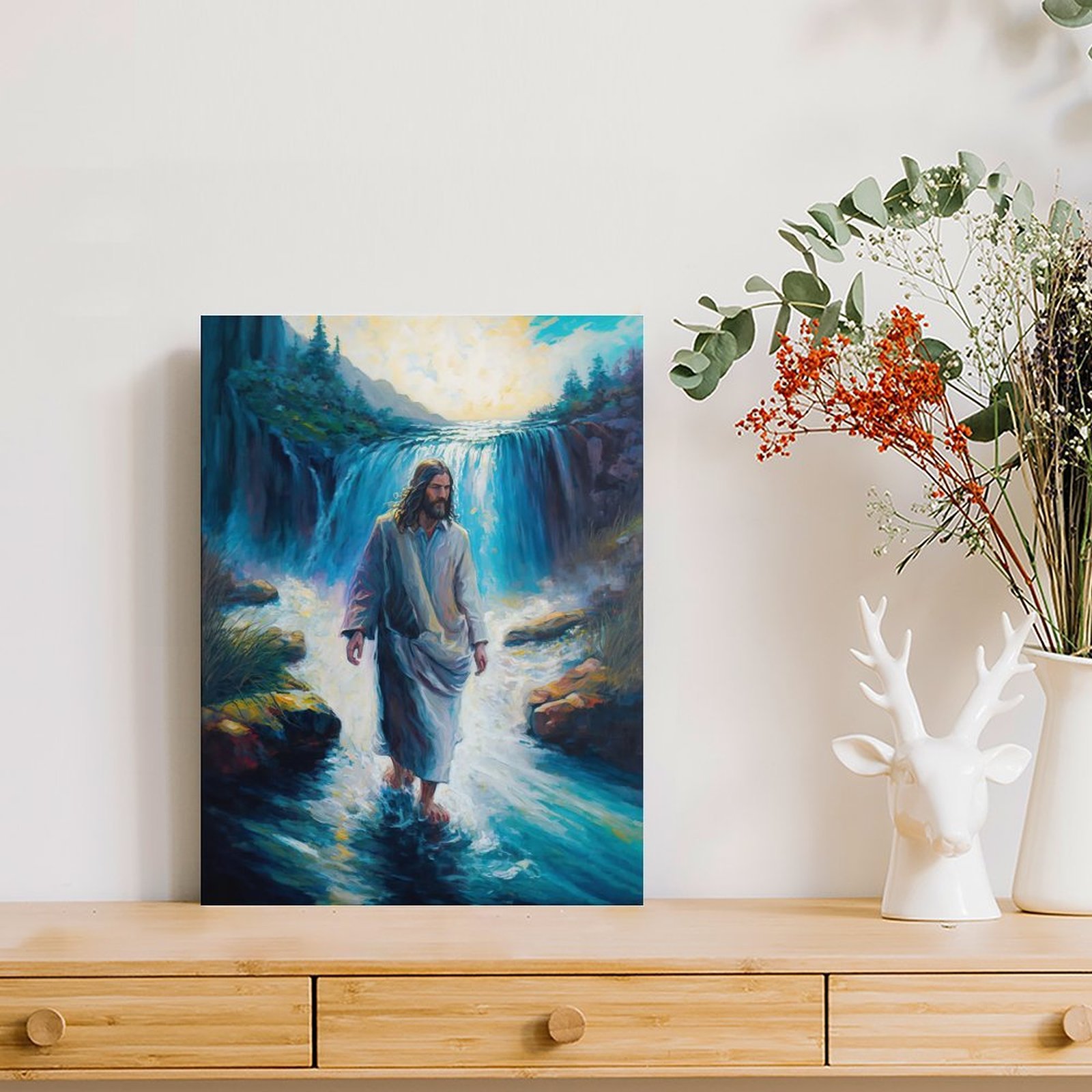 Waterwalking Jesus Canvas Pain - Home Cinema Wall Design 리뷰 및 가격