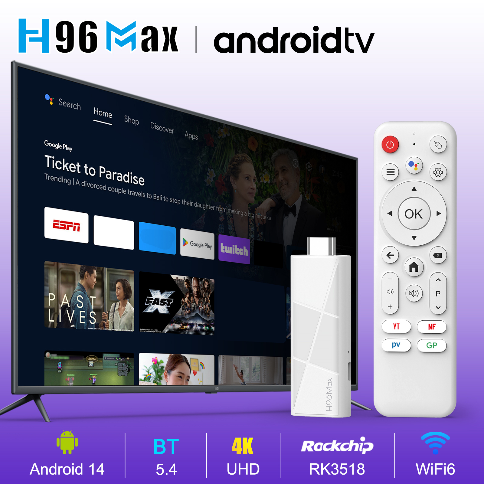 H96 MAX RK3518 Android14 Smart - Home Cinema Google 리뷰 및 가격