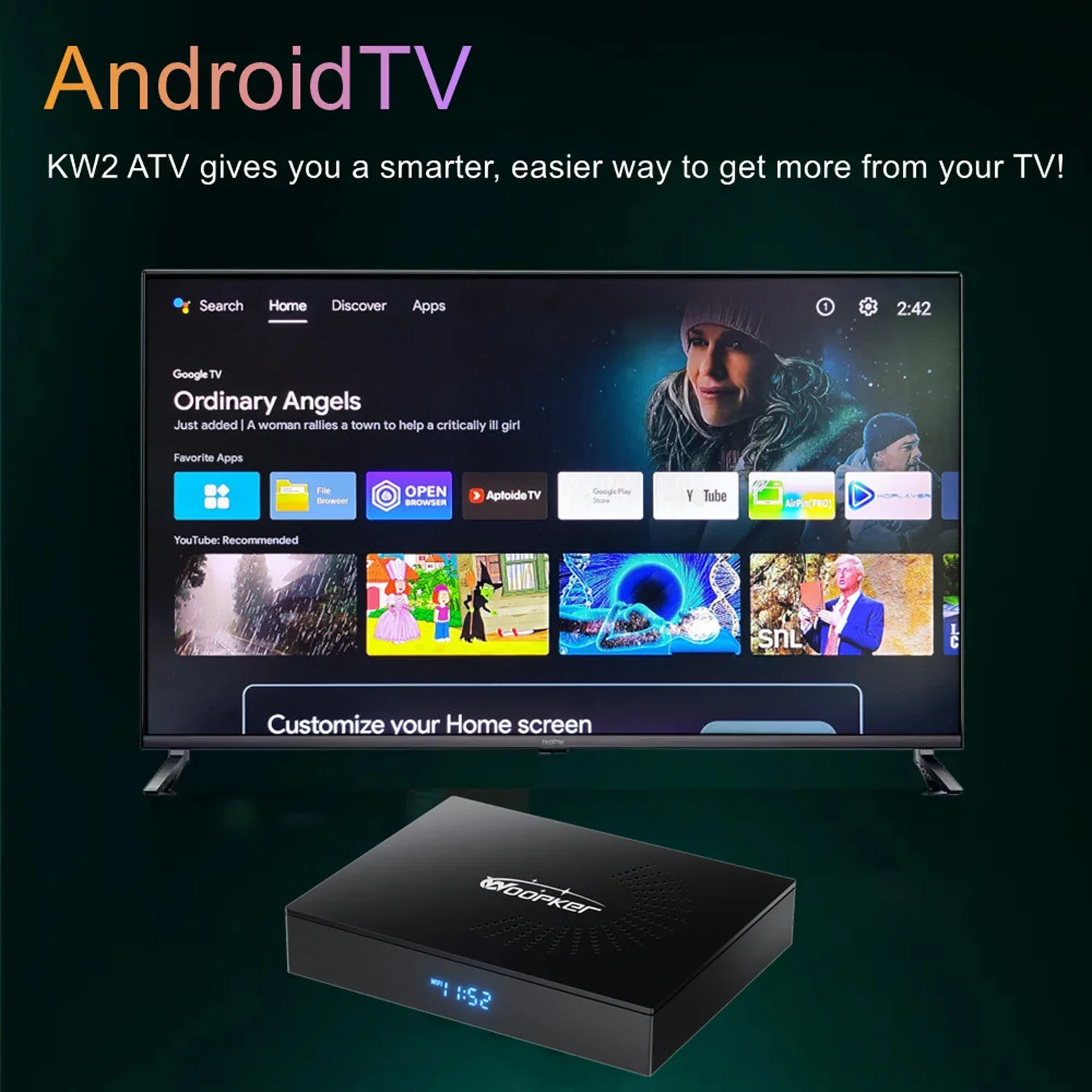 Woopker KW2 Android 14 TV Box  - Home Cinema Google 리뷰 및 가격