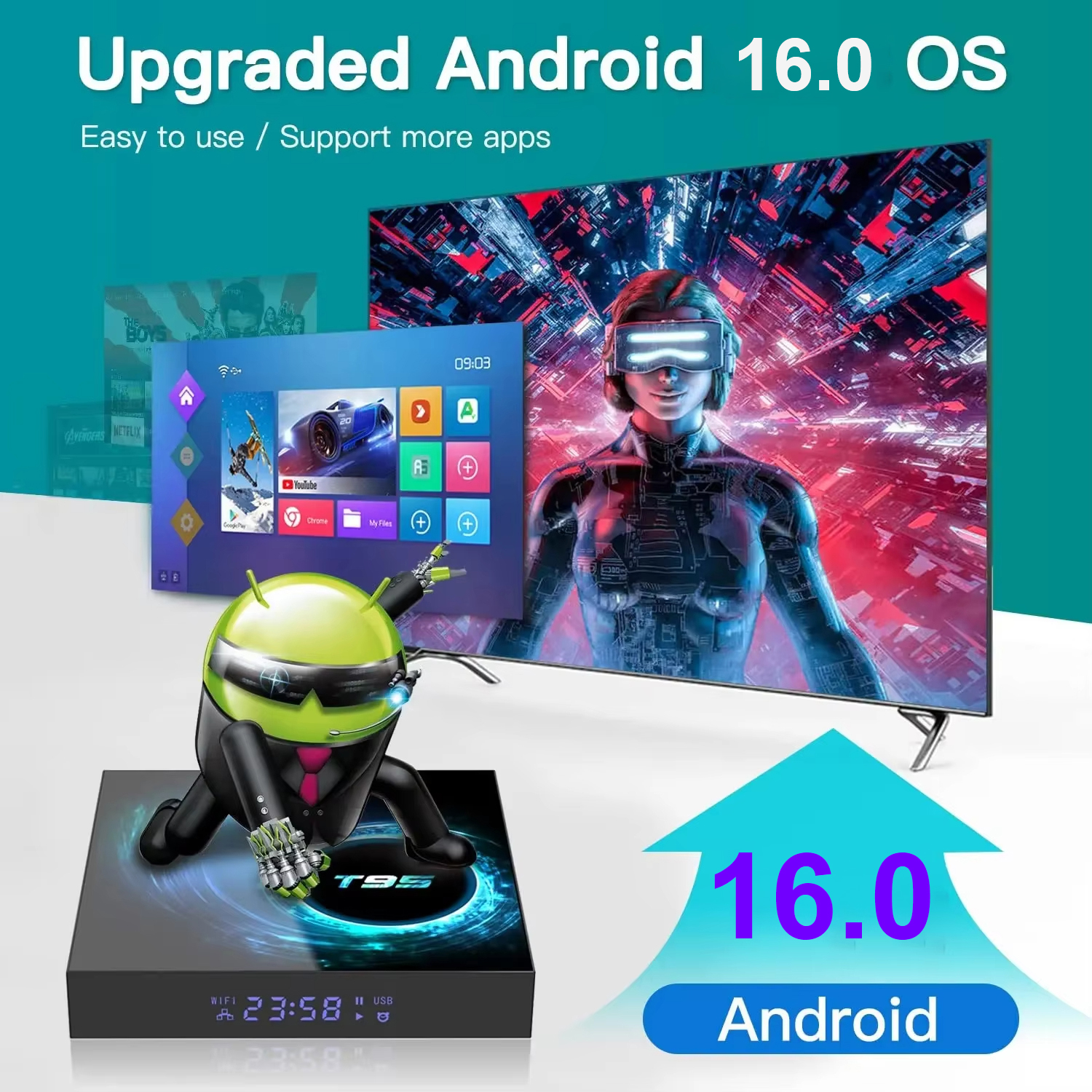 Smart TV Box T95 Android 16 Al - Home Cinema Google 리뷰 및 가격