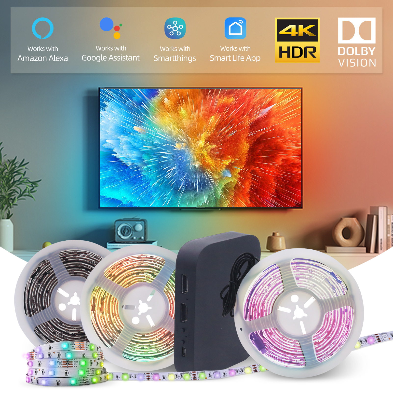 Smart AI Screen Sync Box Ambie - Home Cinema Google 리뷰 및 가격