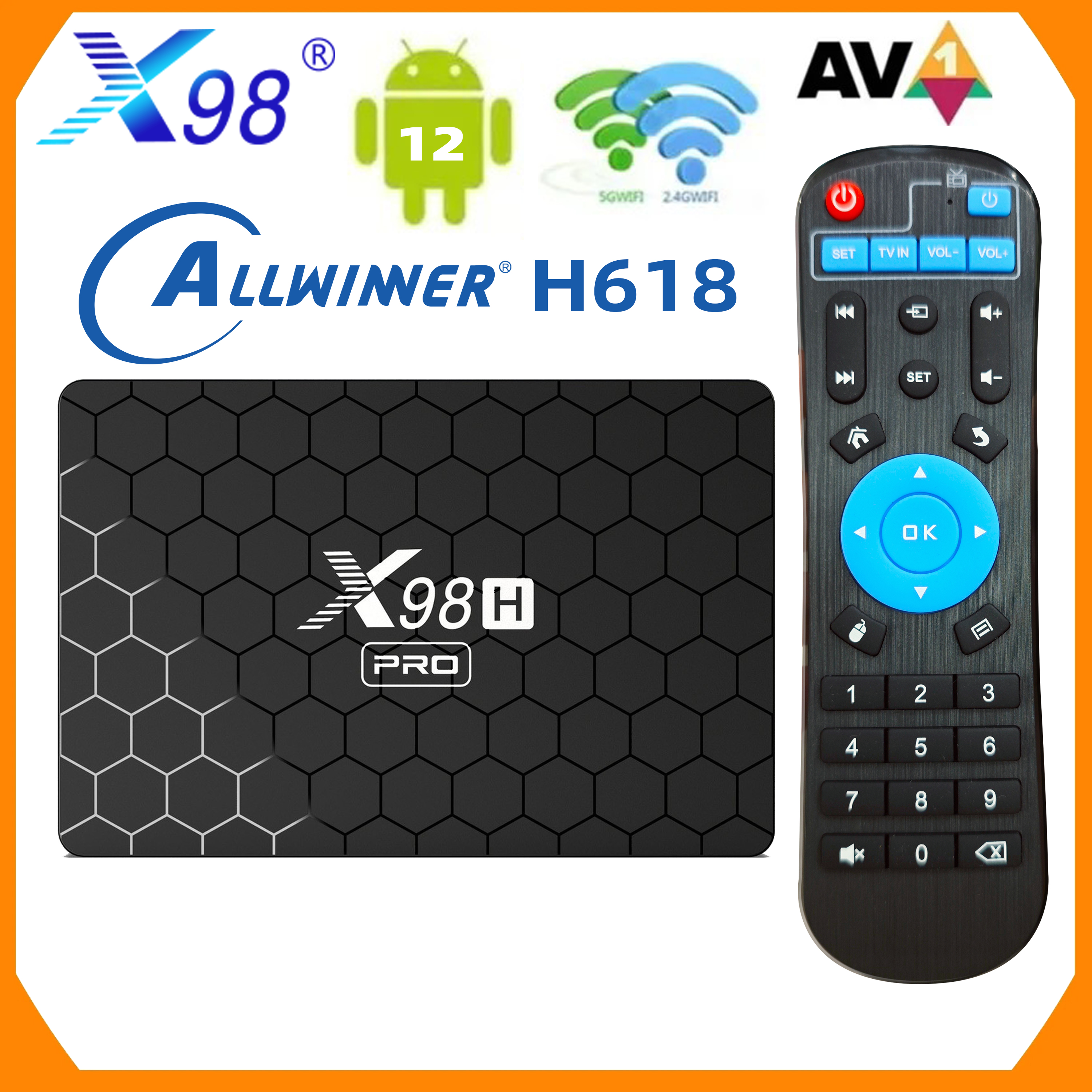X98H Pro Smart TV Box 6K 2.4&5 - Home Cinema Google 리뷰 및 가격