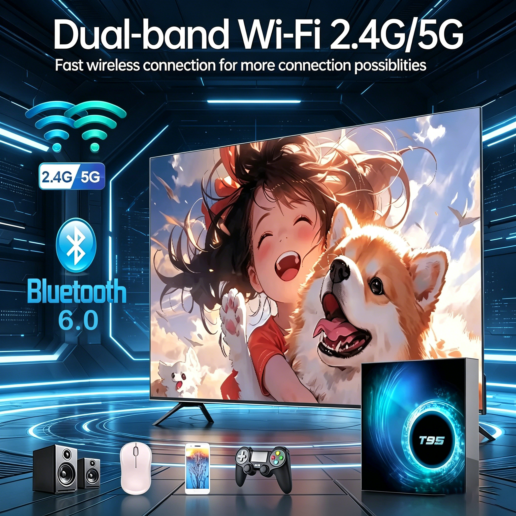 Android16 Smart TV Box T95 8GB - Home Cinema Google 리뷰 및 가격