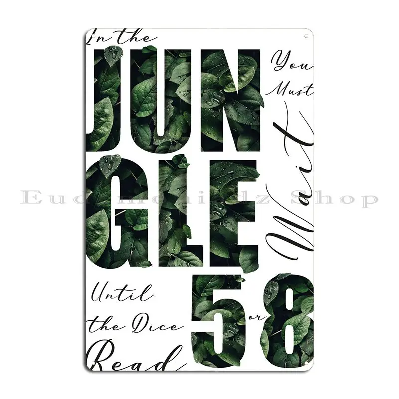 Jungle Of Jumanji Metal Sign W - Home Cinema Wall Design 리뷰 및 가격