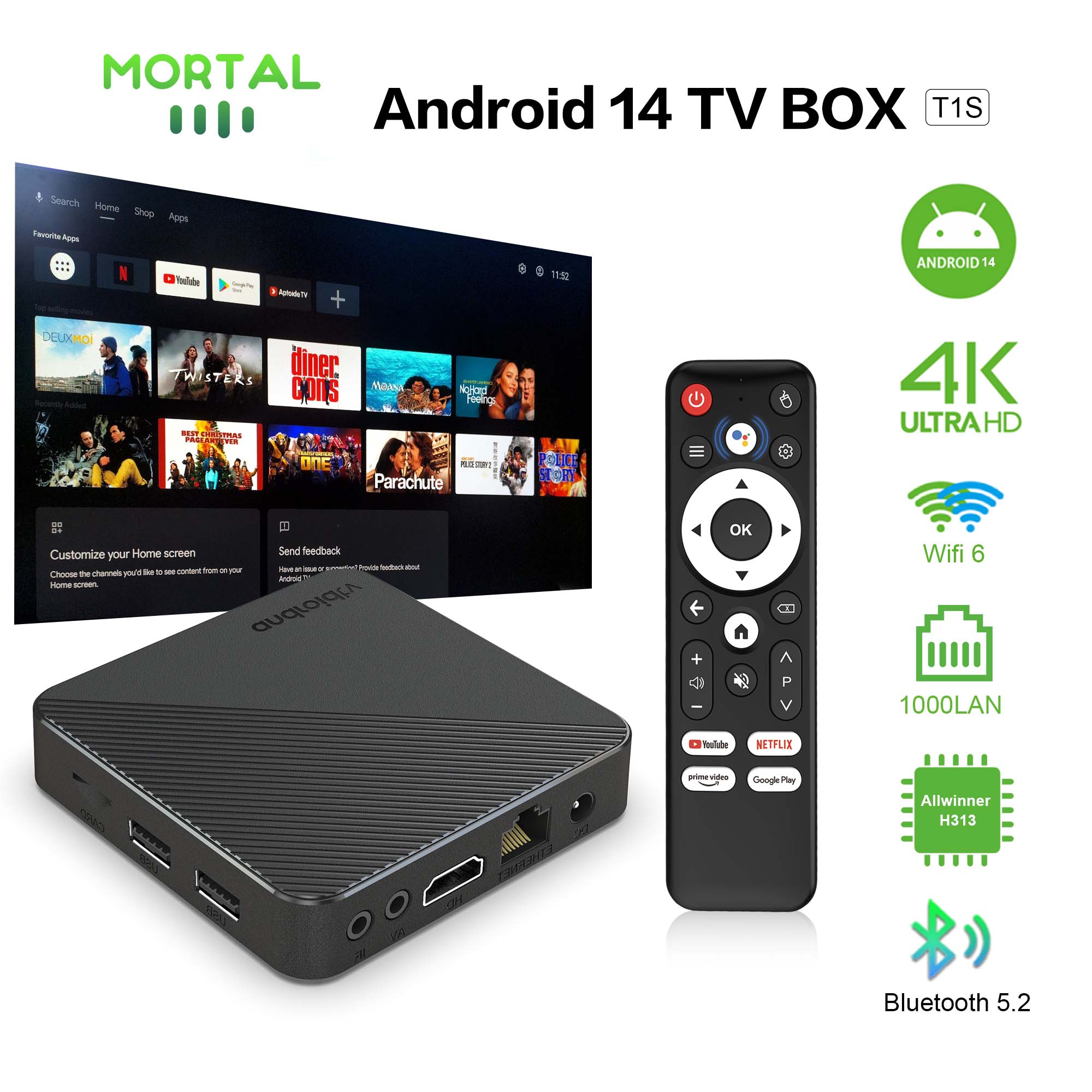 Android14 TV Box Smart Home th - Home Cinema Google 리뷰 및 가격